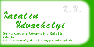 katalin udvarhelyi business card